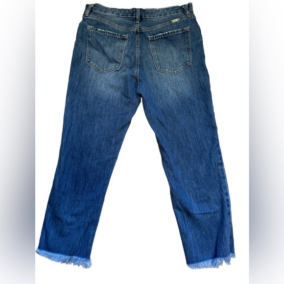 KanCan Taurus High Rise Straight Leg Cropped Jeans Frayed Hem Size 9 - Picture 3 of 9